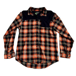 Handup Apparel Flextop Flannel Orange and Blue